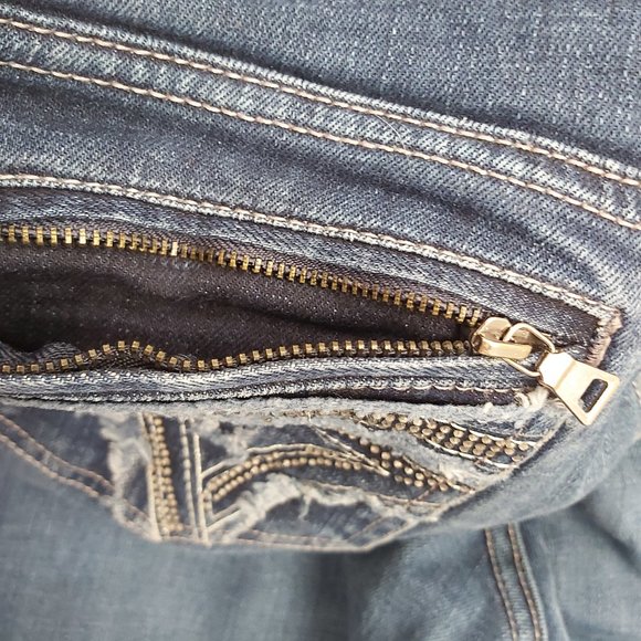 Jeans Seven7 Women Size 28 x 31 inseam Slim Straight Low Waist Zippered Pockets - Picture 8 of 16